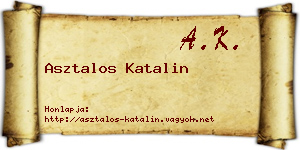 Asztalos Katalin névjegykártya